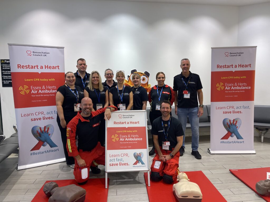 Essex & Herts Air Ambulance Delivers Life-Saving CPR Training at London Stansted Airport for Restart a Heart Day