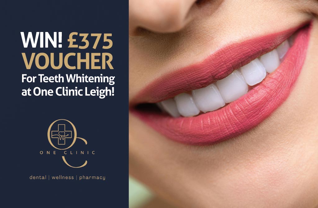 WIN! £375 voucher for Teeth Whitening at One Clinic Leigh!