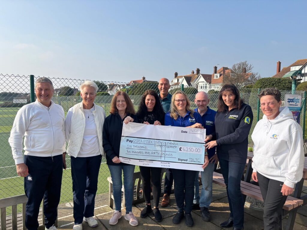 Thorpe Bay Lawn Tennis Club Raises £6,250 for RSPCA Essex South, Southend & District Branch