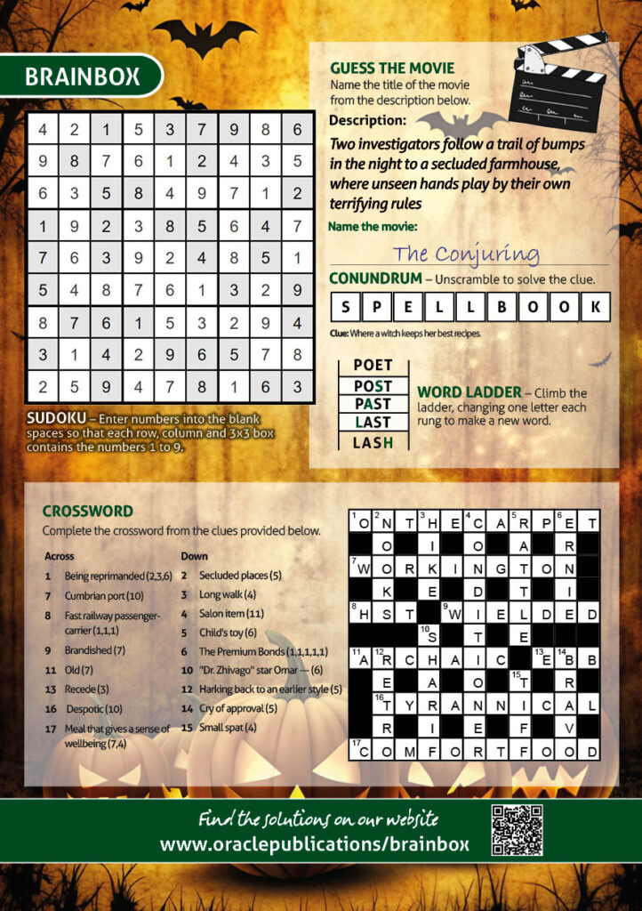 Brain Box October Answers