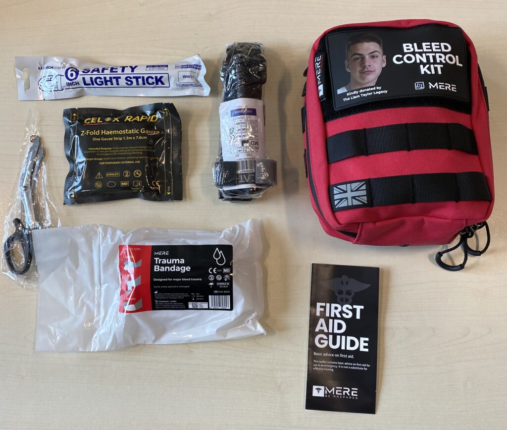 A bleed kit and its contents