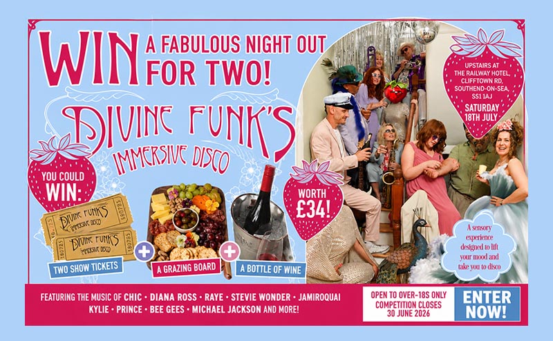 WIN A FABULOUS NIGHT OUT FOR TWO WITH DIVINE FUNK!